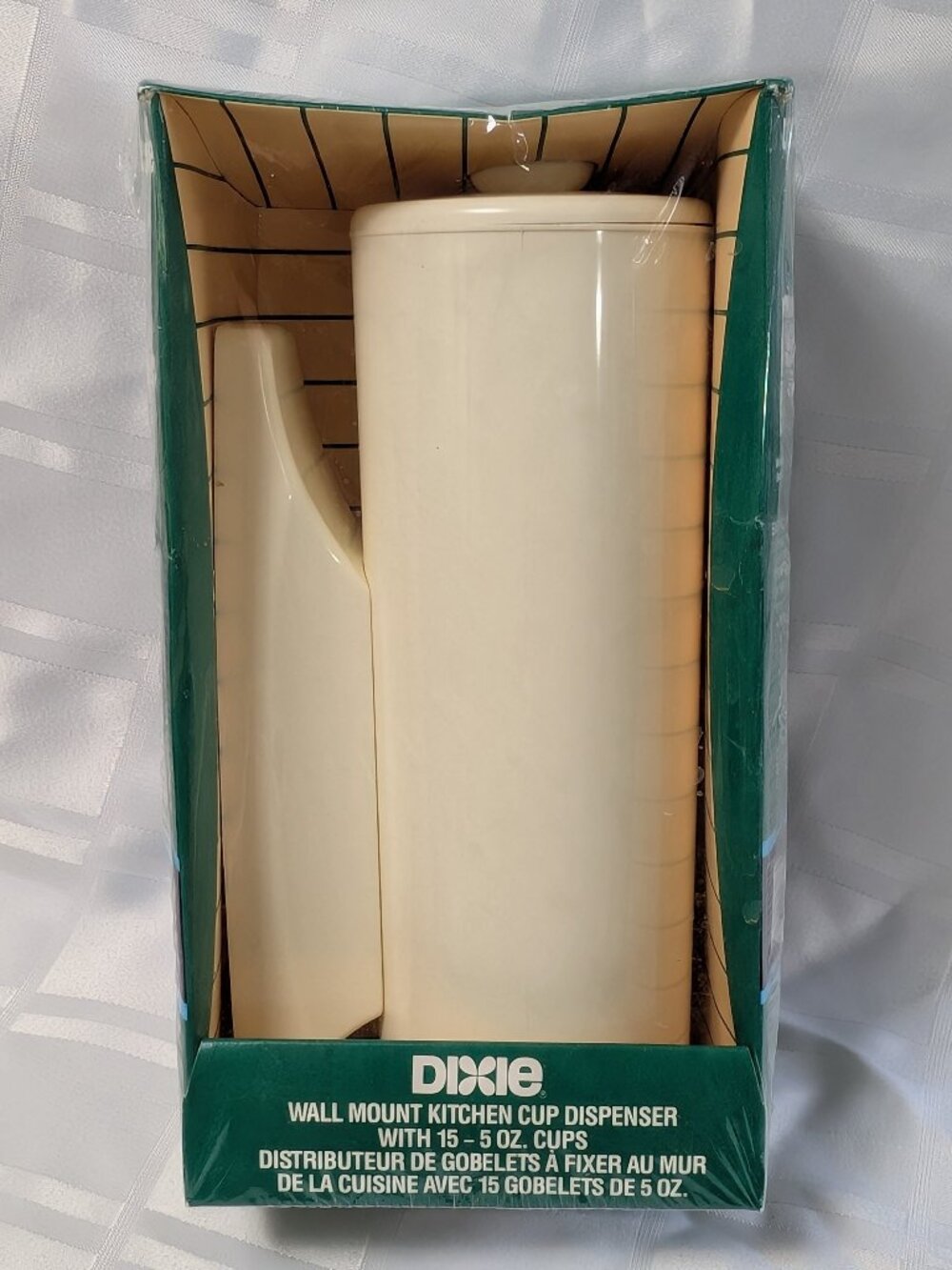 DIXIE CUP DISPENSER WALL MOUNT 15 CUP HOLDER NIP NOS KITCHEN BATHROOM HOME DECOR